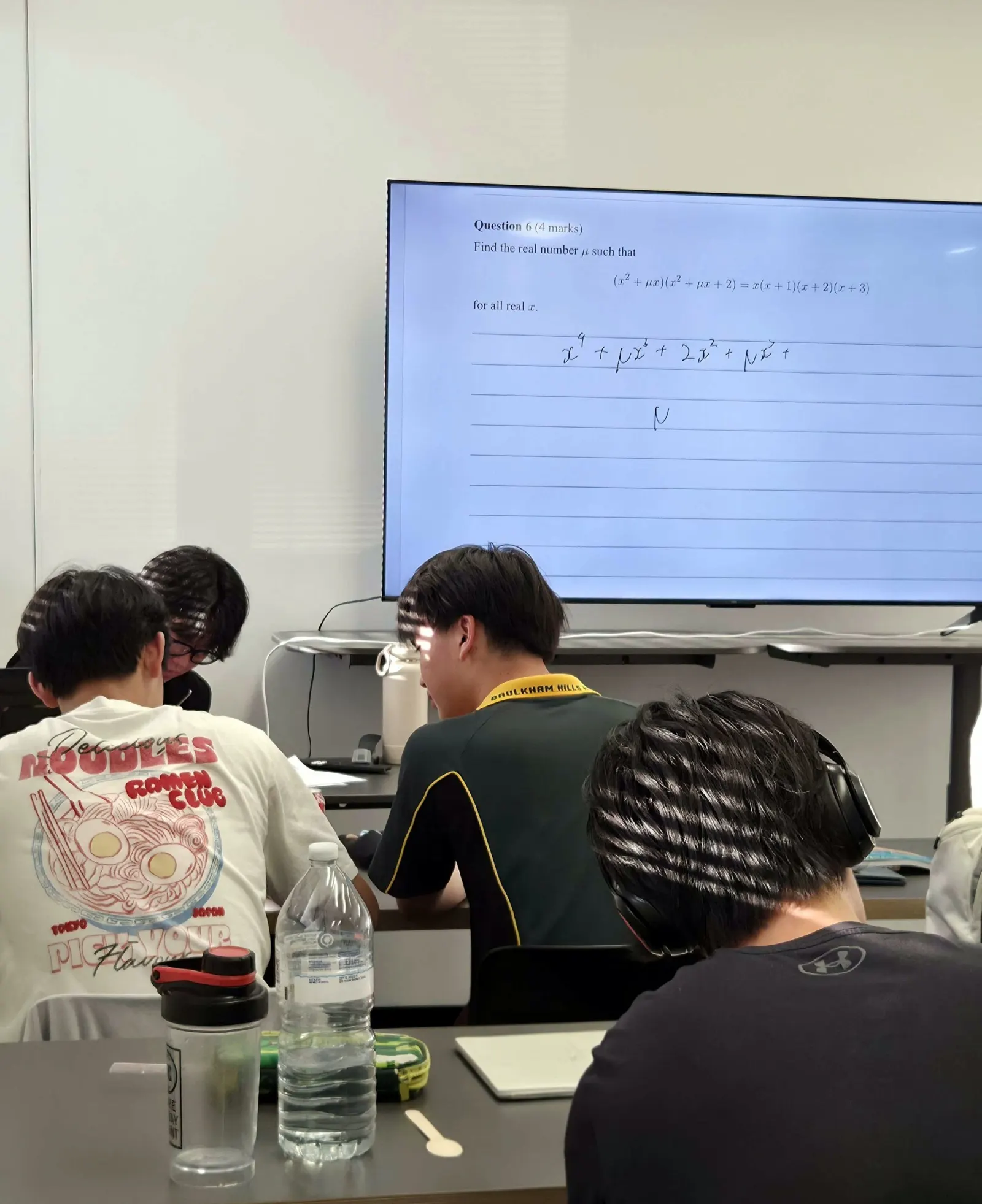 A BEAM class working through a problem together