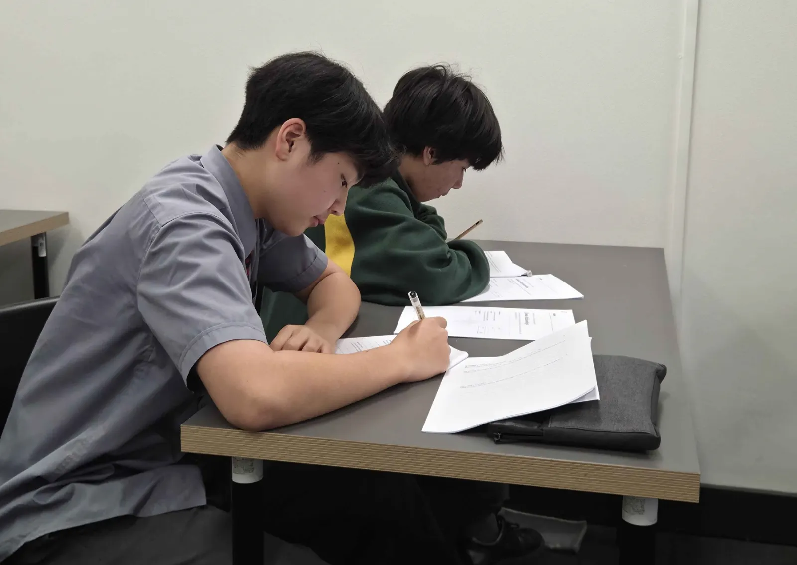 A student working through a diagnostic paper at BEAM Academy